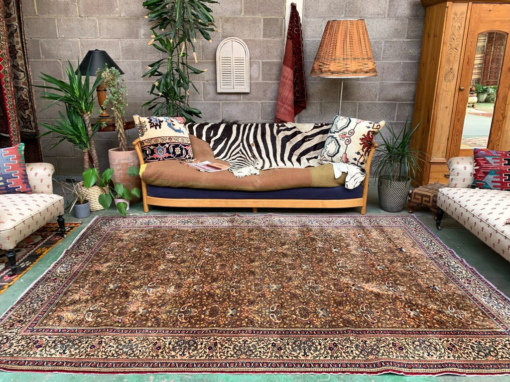 Vintage Turkish Rug 282x195 cm, Tribal Wool Carpet Large