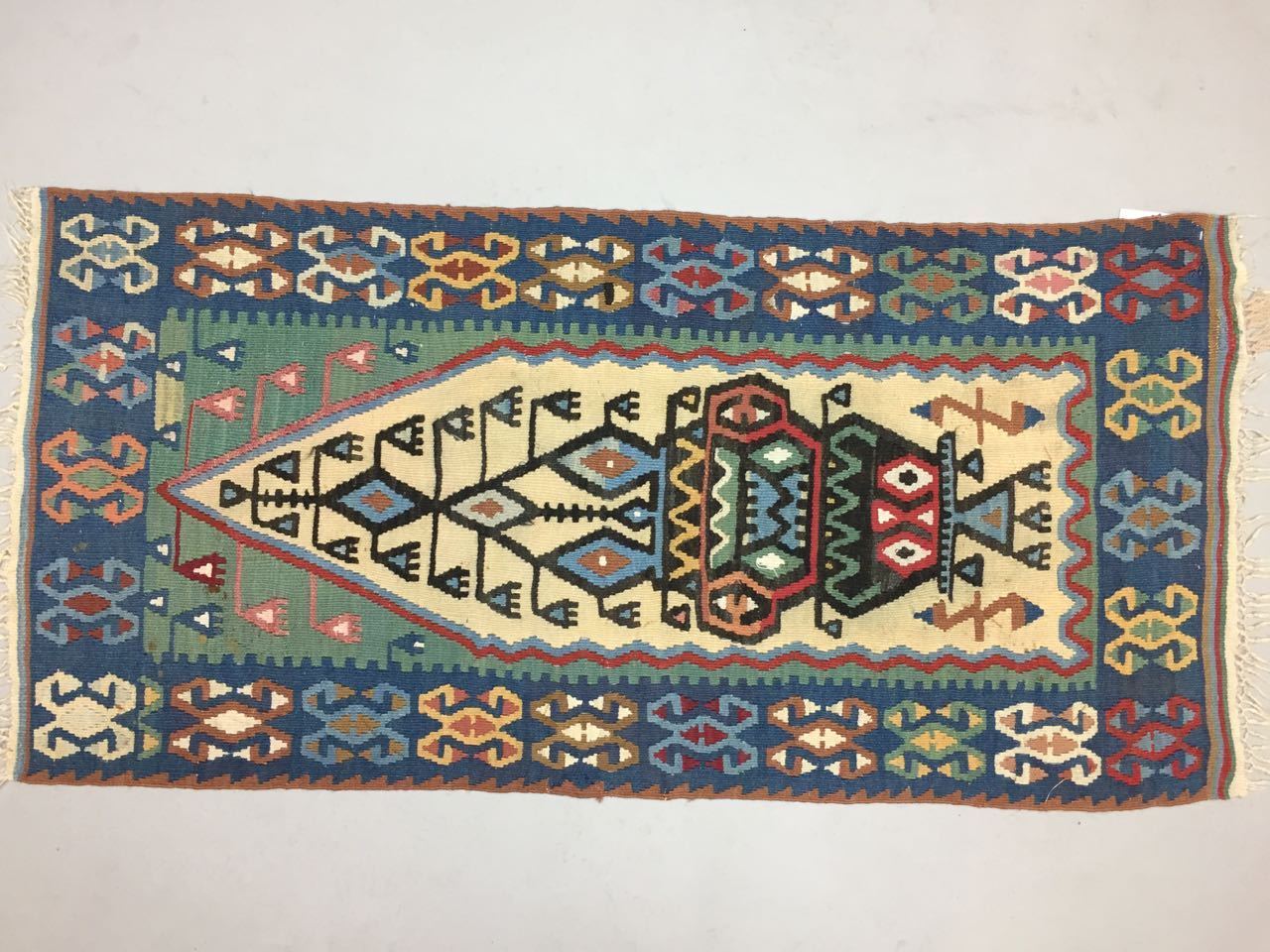 Traditional Turkish Kilim Rug shabby vintage wool Boho Kelim 127x61cm sml Antiques:Carpets & Rugs kilimshop.myshopify.com