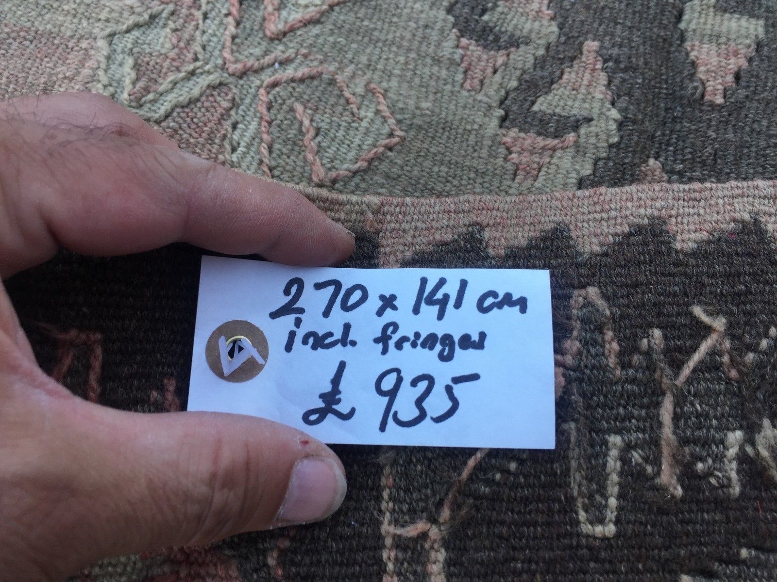 Vintage Turkish Kilim Kelim Rug 270x141 cm shabby chic wool, country home, boho Antiques:Carpets & Rugs kilimshop.myshopify.com