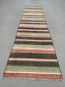 Old Turkish narrow Kilim Runner 218x47 cm shabby chic, vintage kelim