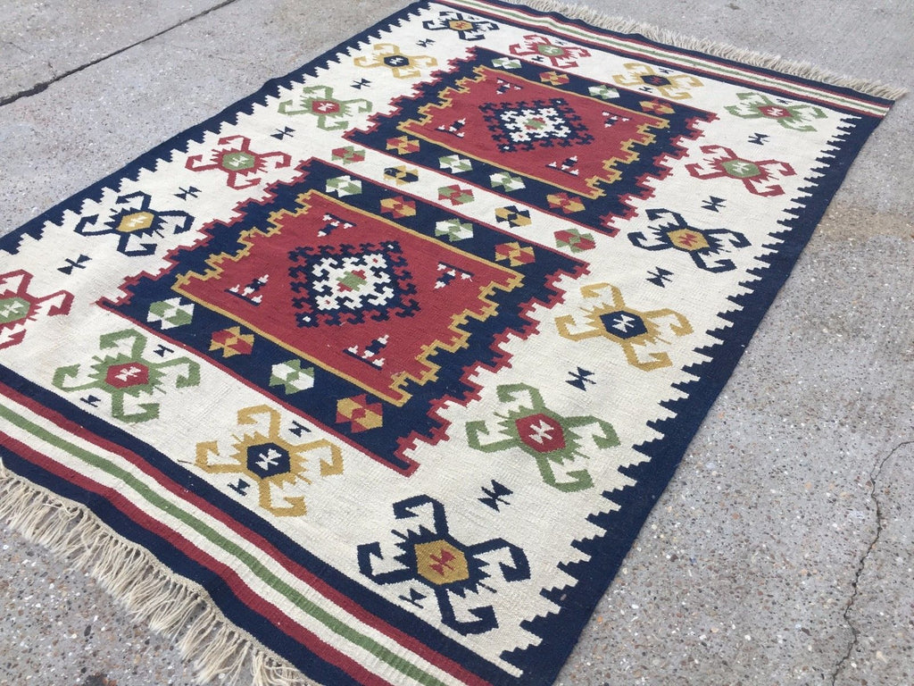 Handmade Turkish Kilim Kelim Rug 257x175cm shabby chic wool, country home, boho Home, Furniture & DIY:Rugs & Carpets:Rugs kilimshop.myshopify.com