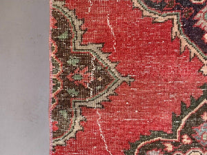 Distressed Turkish Runner 400x81 cm wool Vintage Tribal Rug