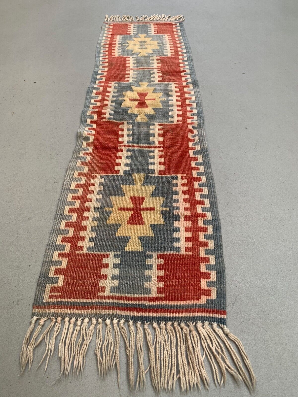 Old Turkish narrow Kilim Runner 132x33 cm shabby chic, vintage kelim