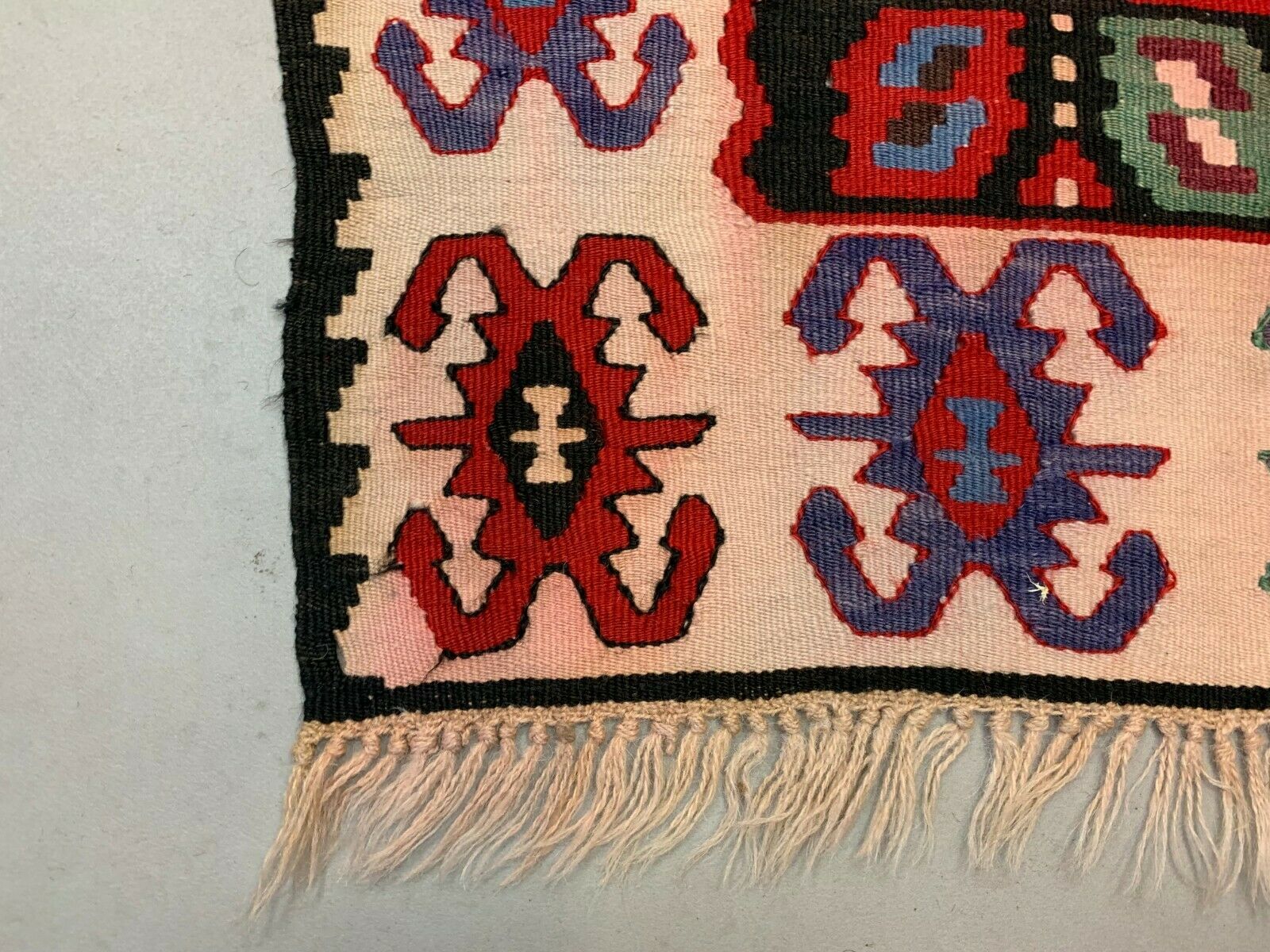 Vintage Turkish Kilim, Serbian Pirot Kelim Rug shabby wool 200x100 cm Medium Antiques:Carpets & Rugs kilimshop.myshopify.com