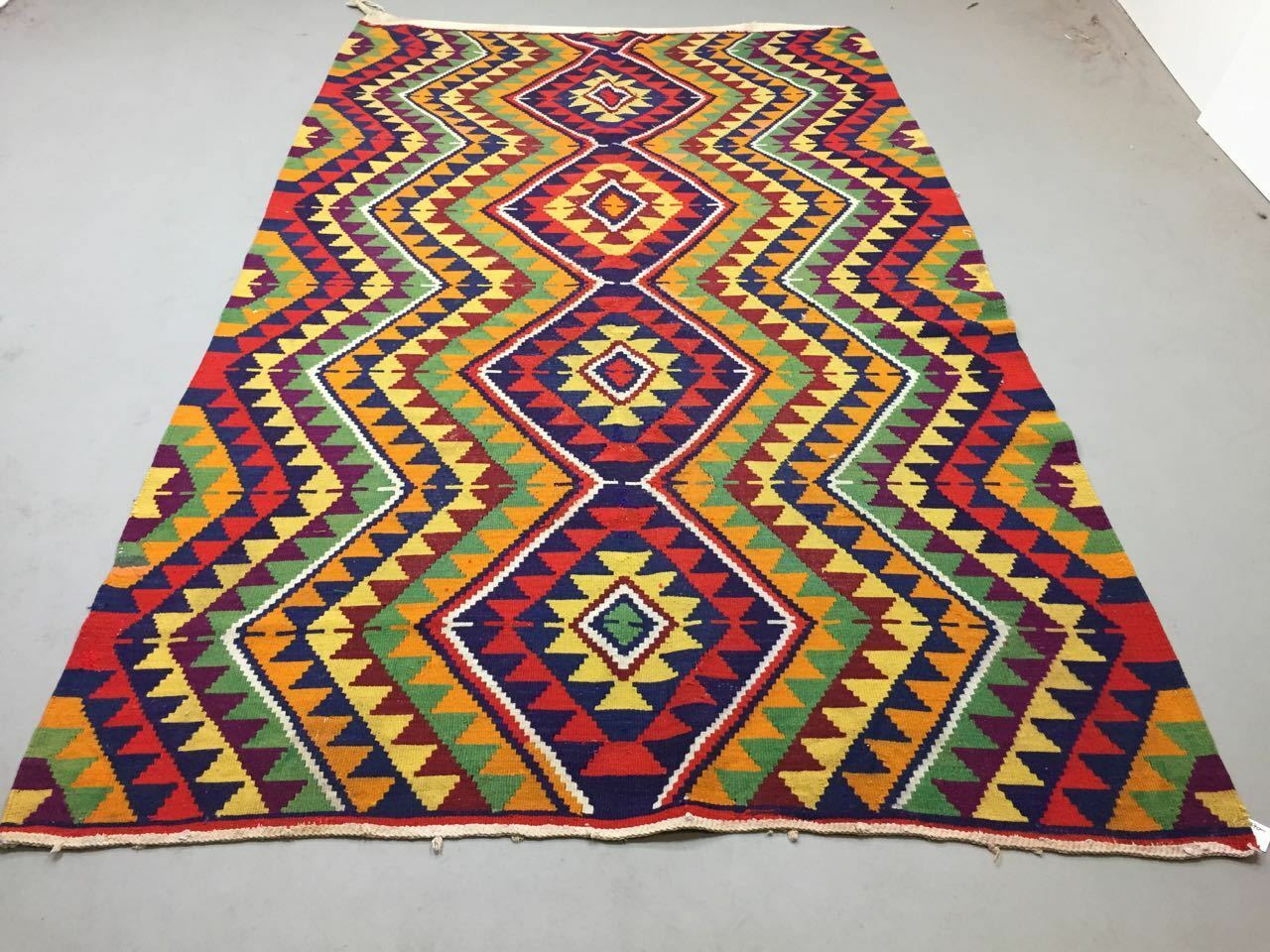 Vintage Turkish Kilim Kelim Rug 300x187 cm shabby chic wool, country home Large Antiques:Carpets & Rugs kilimshop.myshopify.com