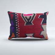 Vintage Turkish Kilim Cushion Cover 60x40 cm Wool Kelim Pillowcase 64667