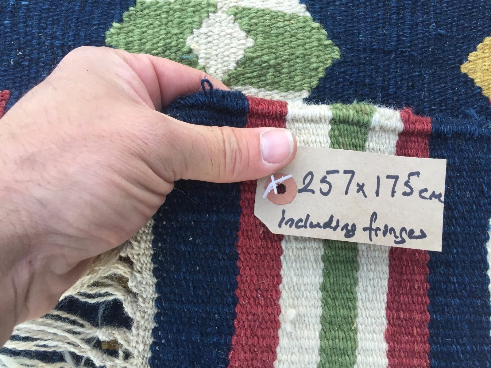 Handmade Turkish Kilim Kelim Rug 257x175cm shabby chic wool, country home, boho Home, Furniture & DIY:Rugs & Carpets:Rugs kilimshop.myshopify.com