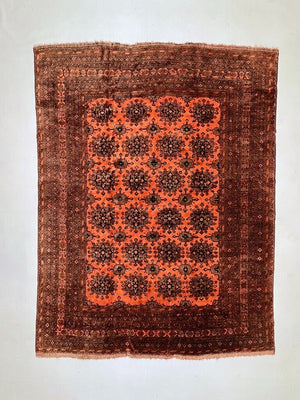 Afghan Khal Mohammadi Rug 335x250 cm, Vintage Turkoman Ersari Rug