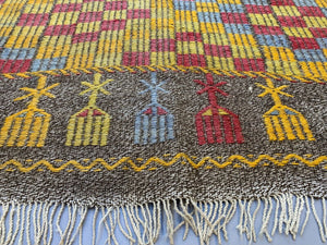 Large Vintage Turkish Kilim Rug 300x170 cm Wool Jajim Kelim