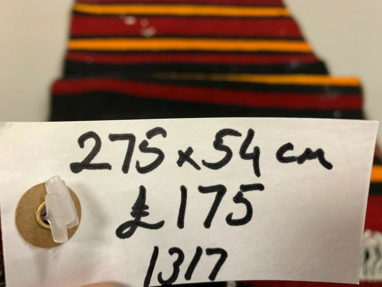 Old Turkish narrow Kilim Runner 275x54 cm, shabby chic, vintage kelim Red Black kilimshop.myshopify.com