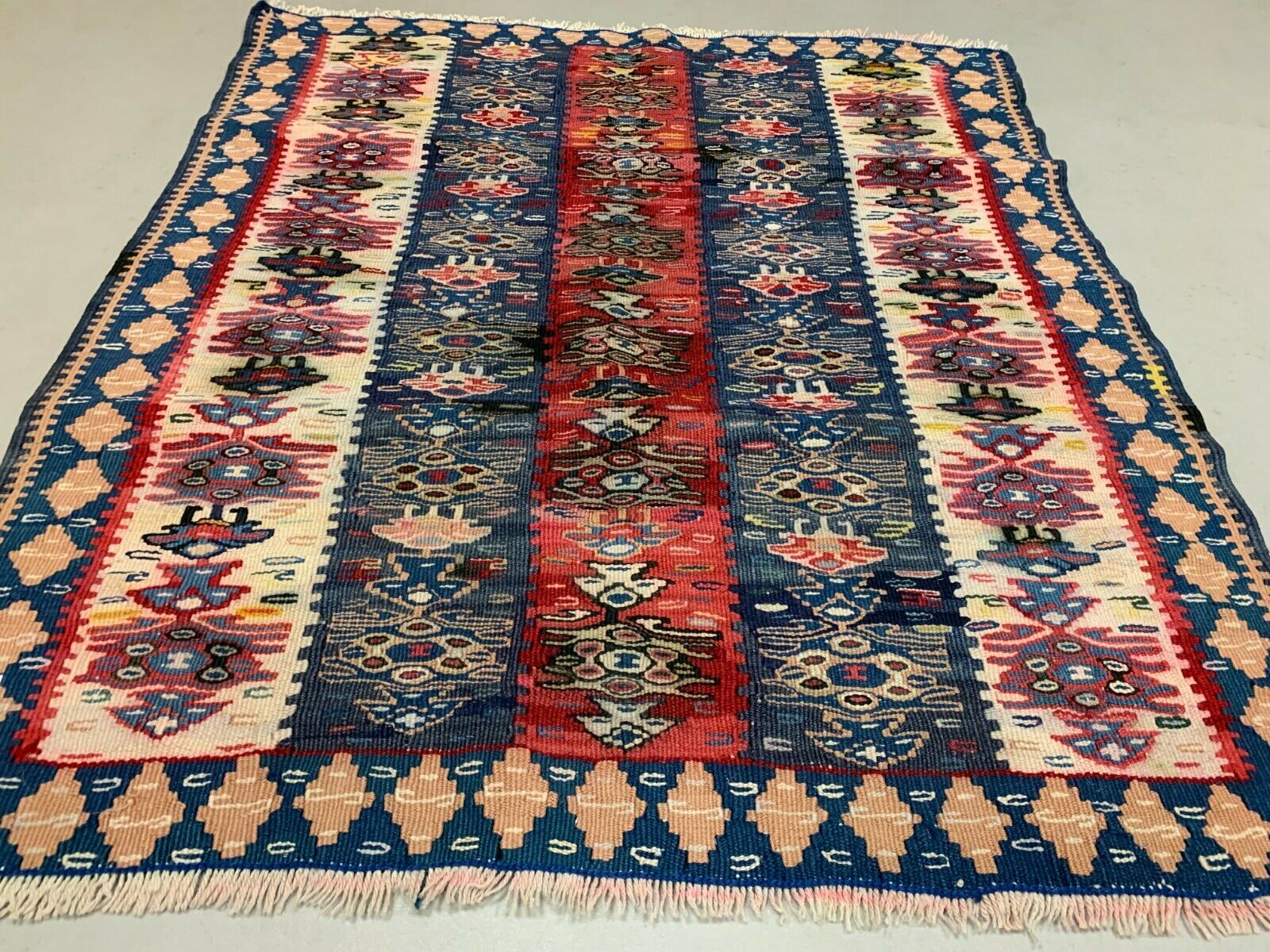 Vintage Turkish Kilim 97x83 cm Kelim Rug shabby, rare square, boho small Antiques:Carpets & Rugs kilimshop.myshopify.com