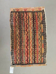 Vintage Turkish Mini Kilim 72x45 cm Wool Small Kelim Runner, shabby Chic