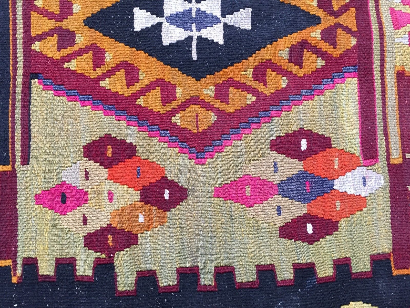 Vintage Turkish Kilim Kelim Rug 256x116 cm shabby chic wool, country home, boho Antiques:Carpets & Rugs kilimshop.myshopify.com