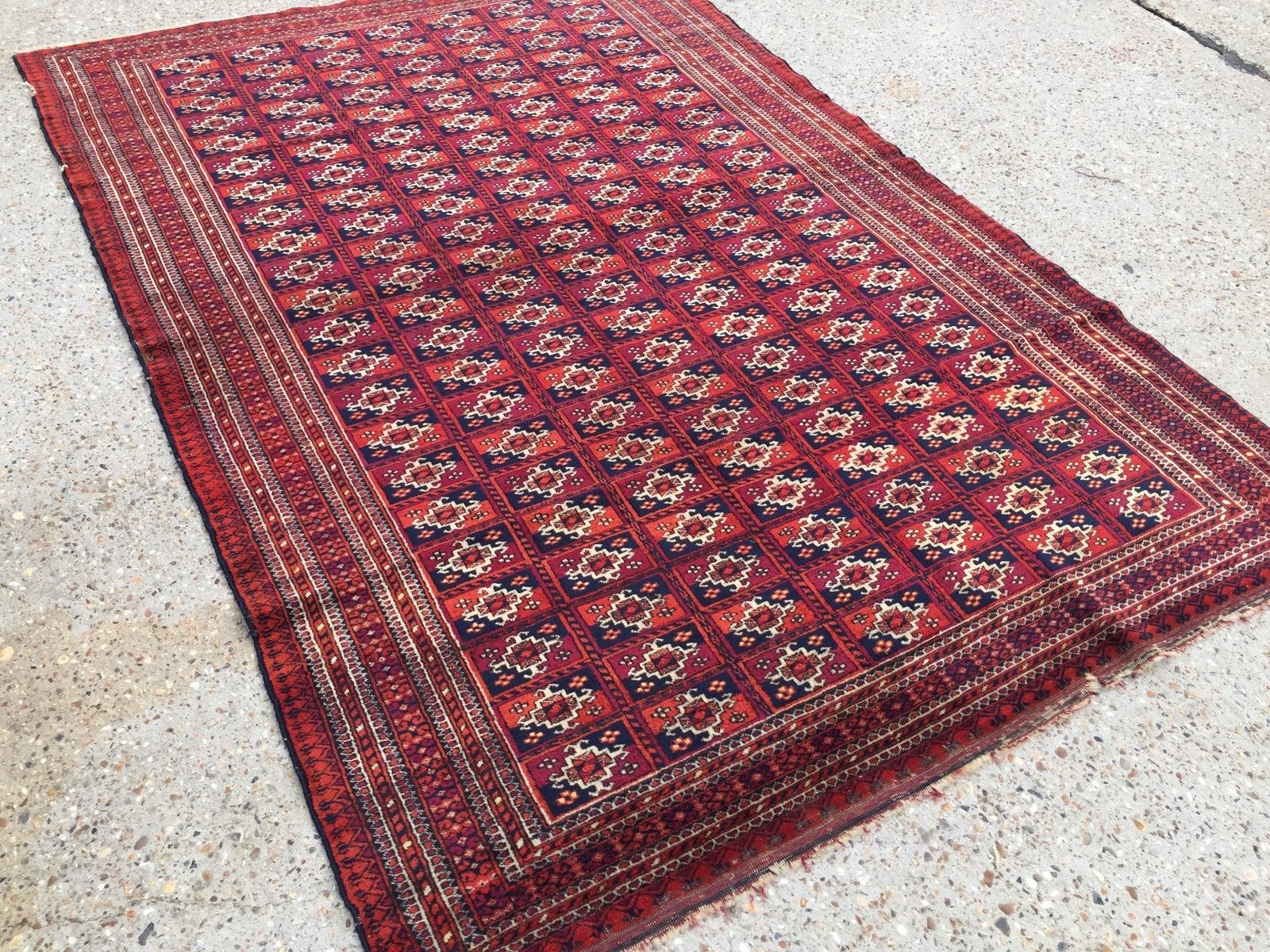 Antique Vintage Traditional Turkoman Rug Oriental Hand Made Rug 184x124cm boho Antiques:Carpets & Rugs kilimshop.myshopify.com