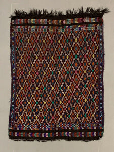 Large Vintage Turkish Kilim Rug 236x175 cm Wool Jajim Kelim