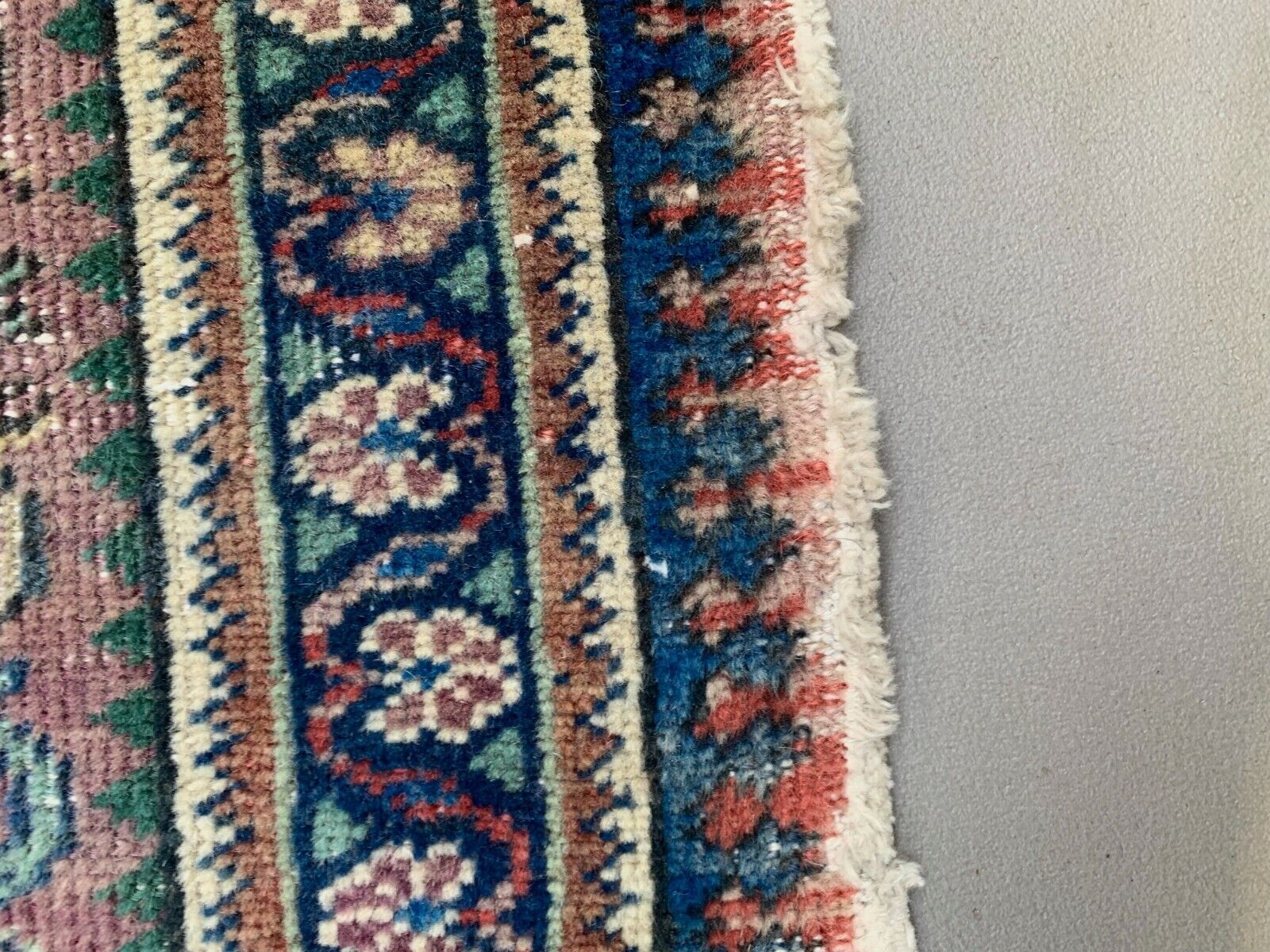 Vintage Turkish Rug 237x198 cm, Tribal Wool Carpet Large