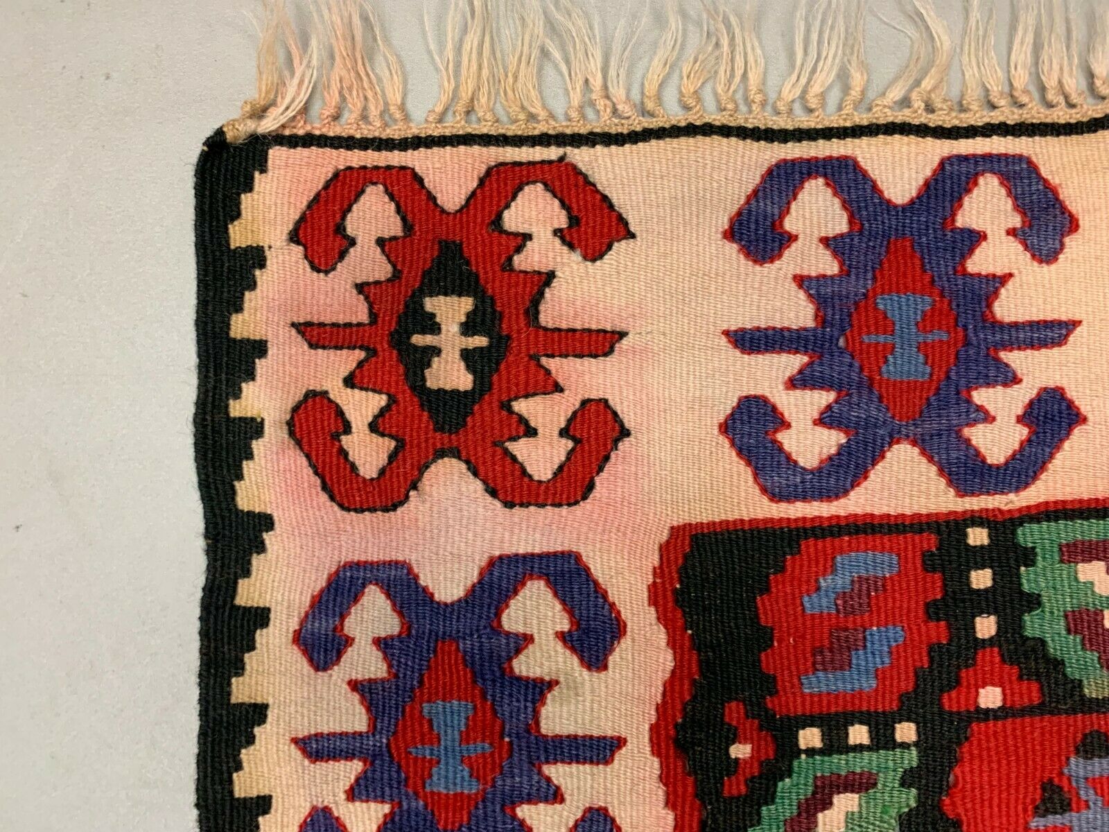 Vintage Turkish Kilim, Serbian Pirot Kelim Rug shabby wool 200x100 cm Medium Antiques:Carpets & Rugs kilimshop.myshopify.com