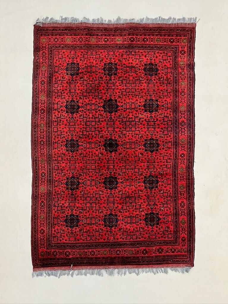 Afghan Khal Mohammadi Rug 300x195 cm, Vintage Turkoman Ersari Rug