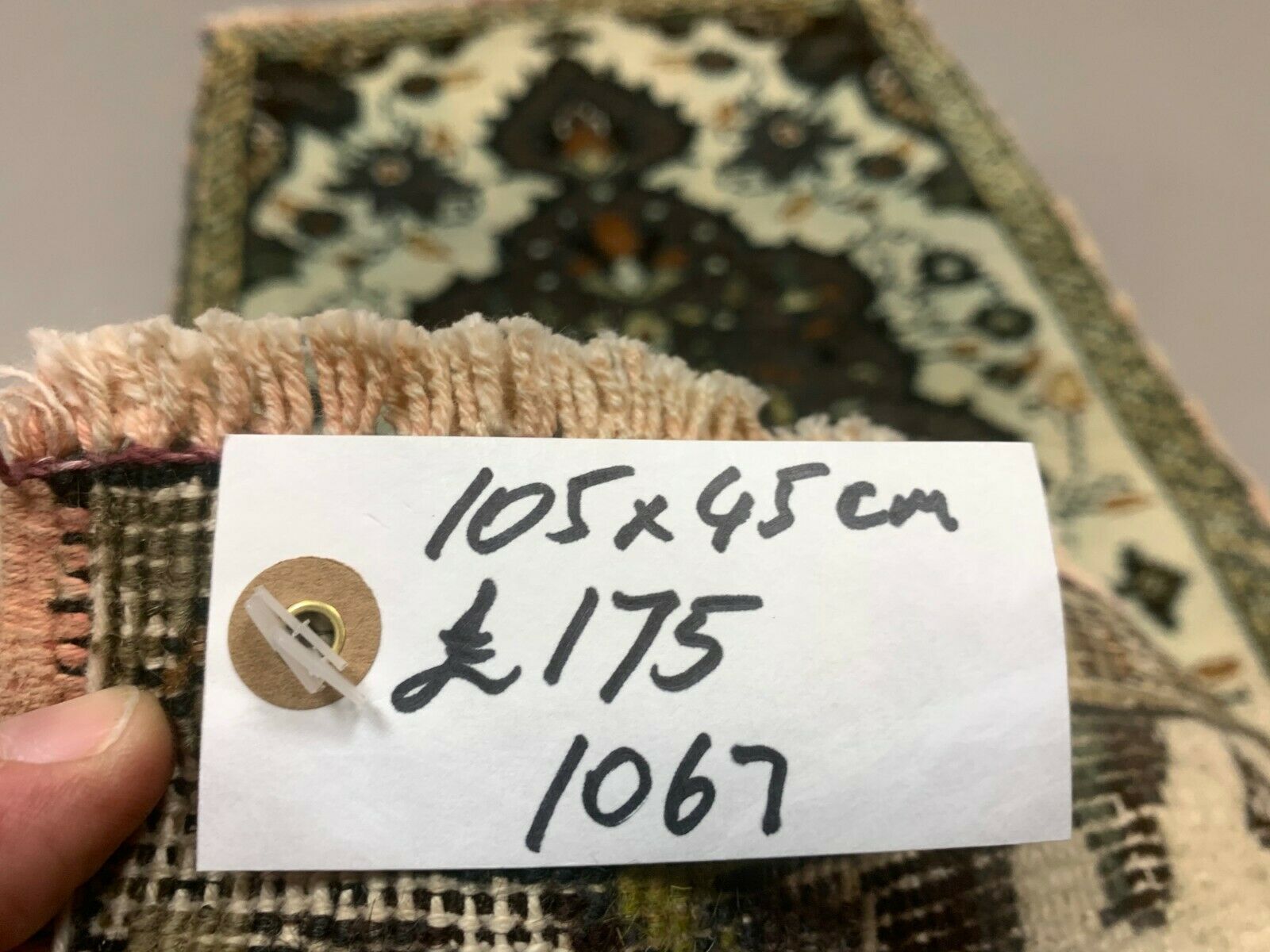 Small Vintage Turkish Rug 105x45 cm, Short Runner, Tribal, Shabby Chic Antiques:Carpets & Rugs kilimshop.myshopify.com