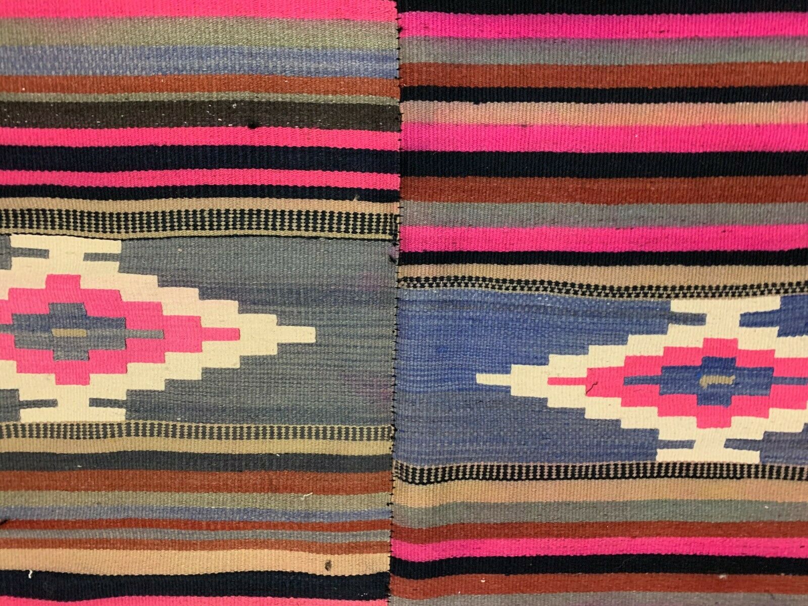 Vintage Turkish Kilim 270x160 cm wool kelim rug Large Purple, Pink, Black kilimshop.myshopify.com