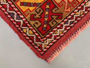 Vintage Western Turkish Rug Oriental 183x128 cm Tribal Medium Carpet,