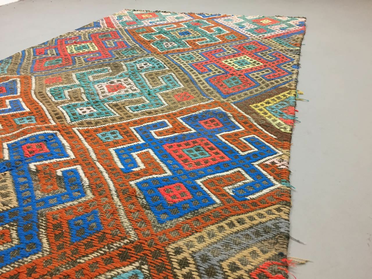 Vintage Turkish Kilim Kelim Rug shabby wool, country home boho 252x153 cm Large Antiques:Carpets & Rugs kilimshop.myshopify.com