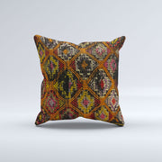 Vintage Turkish Kilim Cushion Cover 60x60 cm Square Wool Kelim Pillowcase 66455