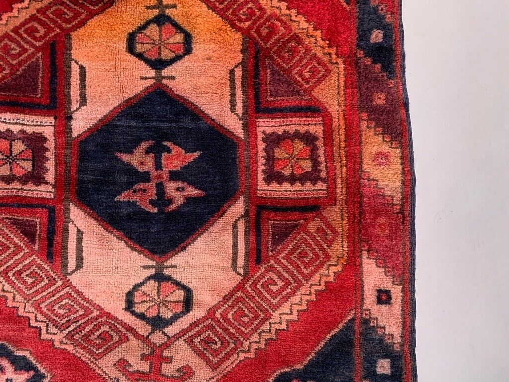 Vintage Western Turkish Rug Oriental 124x123 cm Square Medium Carpet,