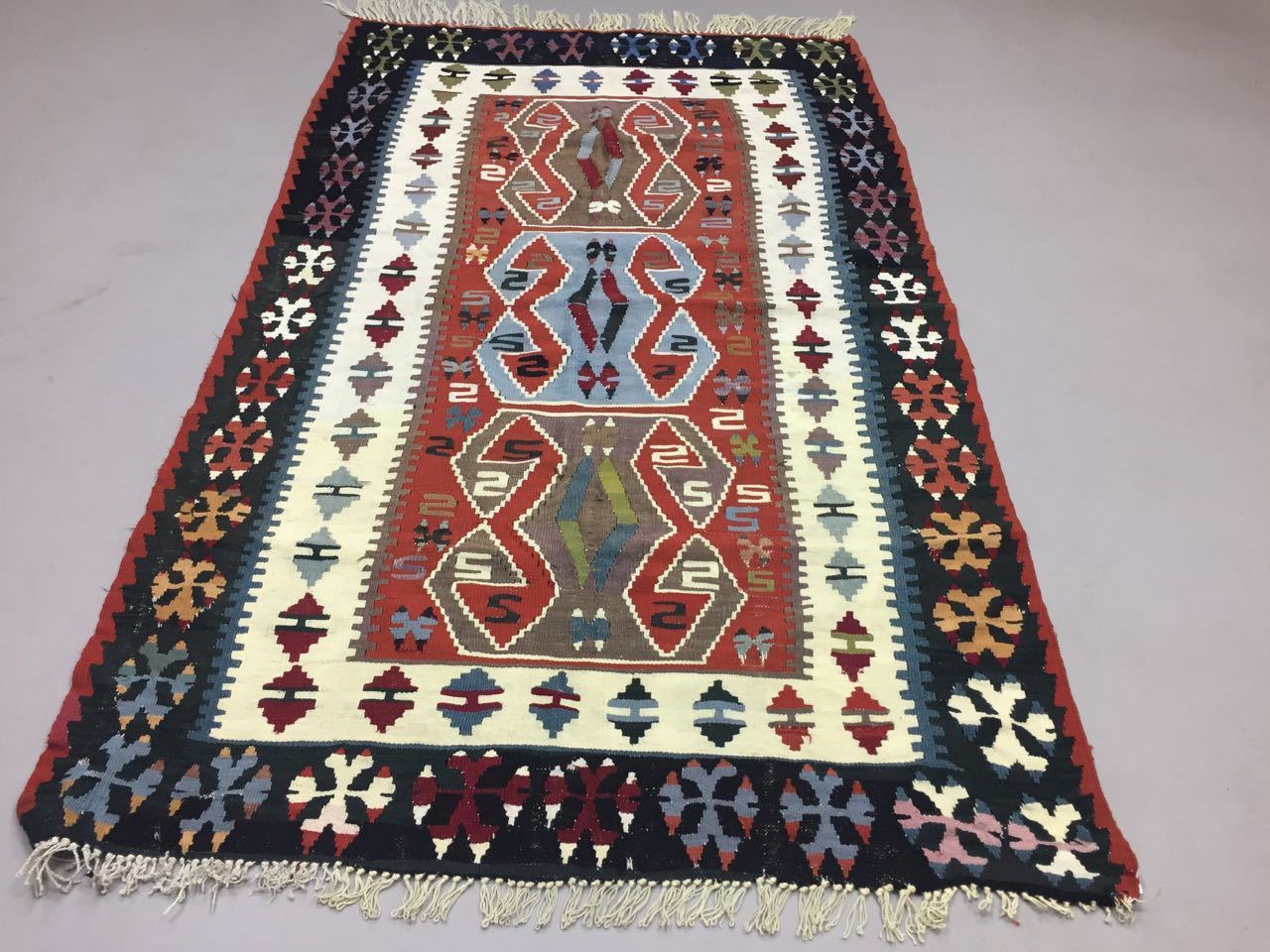 Antique Turkish Moroccan Kilim Rug shabby vintage wool Kelim 165x100cm Medium Antiques:Carpets & Rugs kilimshop.myshopify.com