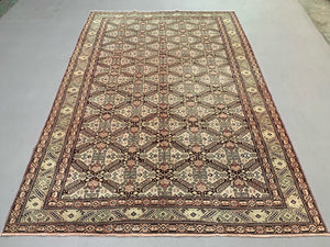 Vintage Turkish Rug 290x200 cm, Tribal Wool Carpet Large