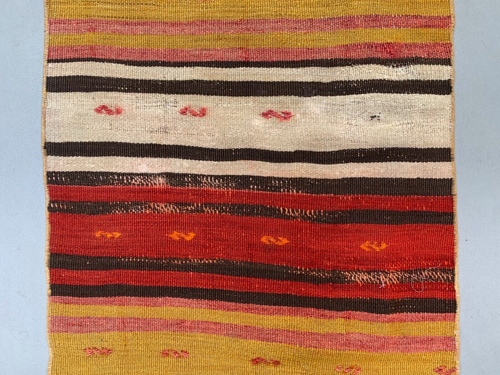 Old Turkish narrow Kilim Runner 309x58 cm shabby chic, vintage kelim