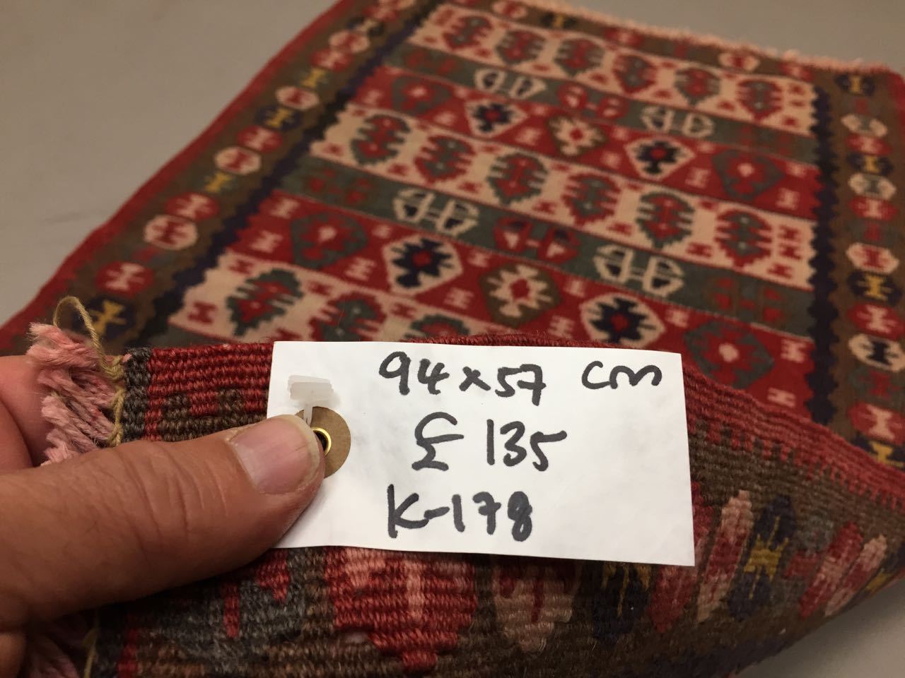 Traditional Turkish Kilim Rug shabby vintage wool Boho Kelim 94x57cm Small Antiques:Carpets & Rugs kilimshop.myshopify.com