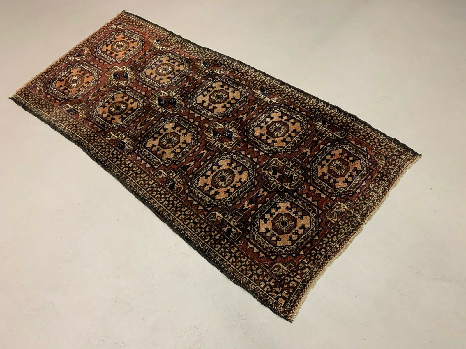 Vintage Taimuri Afghan Tribal Rug 188x94 cm Black Brown