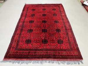 Afghan Khal Mohammadi Rug 300x195 cm, Vintage Turkoman Ersari Rug