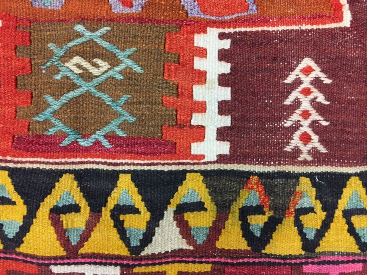Colourful old Turkish Kilim Rug shabby vintage Antique Kelim 195x109cm Medium Antiques:Carpets & Rugs kilimshop.myshopify.com