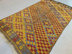 Large Vintage Turkish Kilim Rug 300x170 cm Wool Jajim Kelim