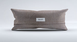 Vintage Turkish Kilim Cushion Cover 30x60 cm Lumbar Wool Kelim Pillowcase 36471