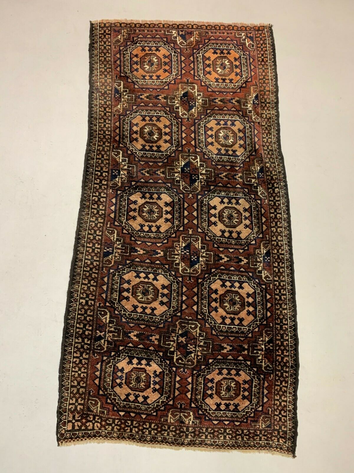 Vintage Taimuri Afghan Tribal Rug 188x94 cm Black Brown