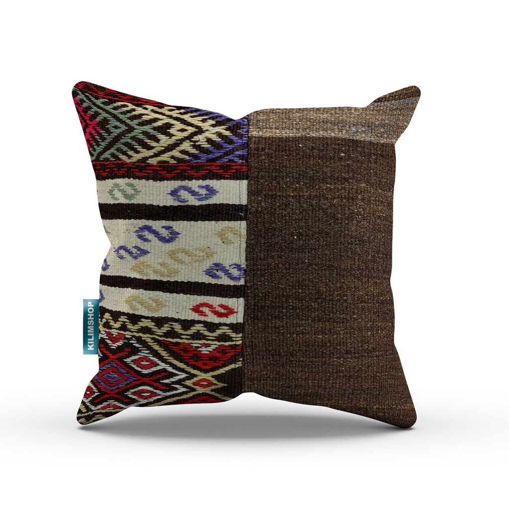 Luxury Wool Turkish, Moroccan Colourful Kilim Cushion Covers 50x50 cm