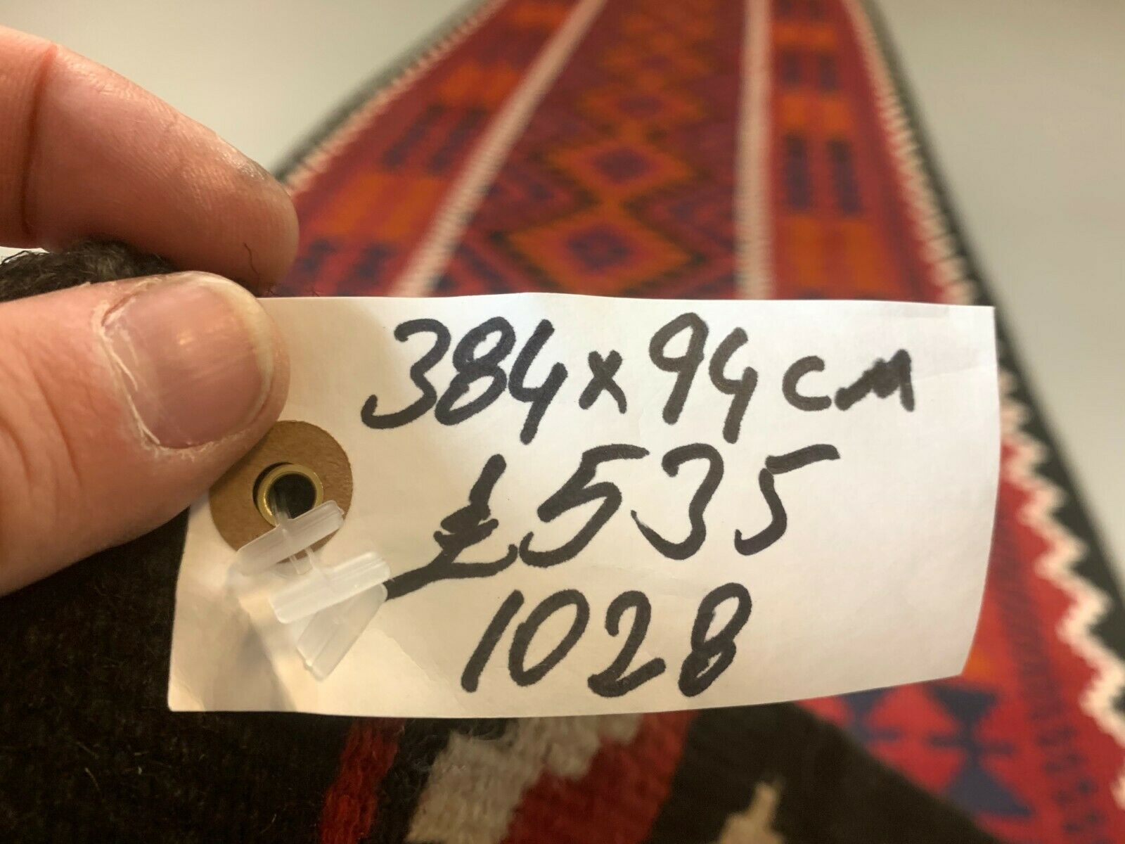 Afghan narrow Kilim Runner 384x94 cm, shabby chic, vintage decor kelim rug kilimshop.myshopify.com