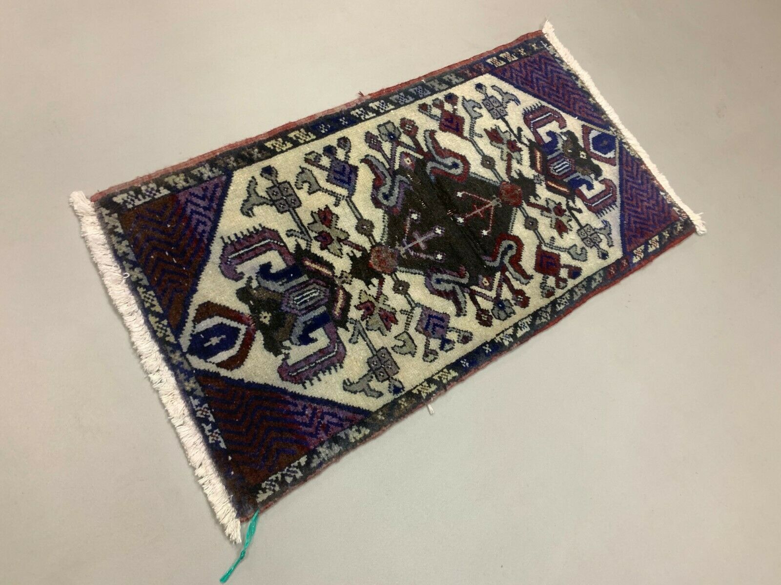 Small Vintage Turkish Rug 95x45 cm, Short Runner, Tribal, Shabby Chic Antiques:Carpets & Rugs kilimshop.myshopify.com