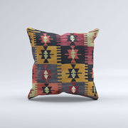 Vintage Turkish Kilim Cushion Cover 60x60 cm Square Wool Kelim Pillowcase 66421