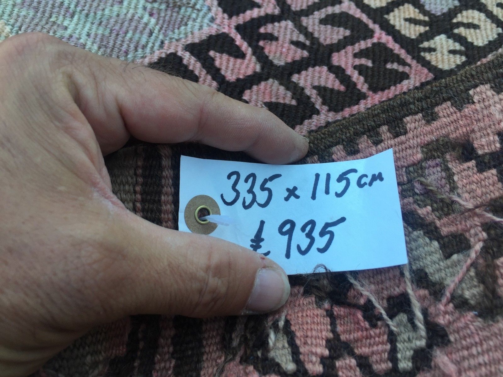 Vintage Turkish Kilim Kelim Rug 335x115 cm shabby chic wool, country home, boho Antiques:Carpets & Rugs kilimshop.myshopify.com