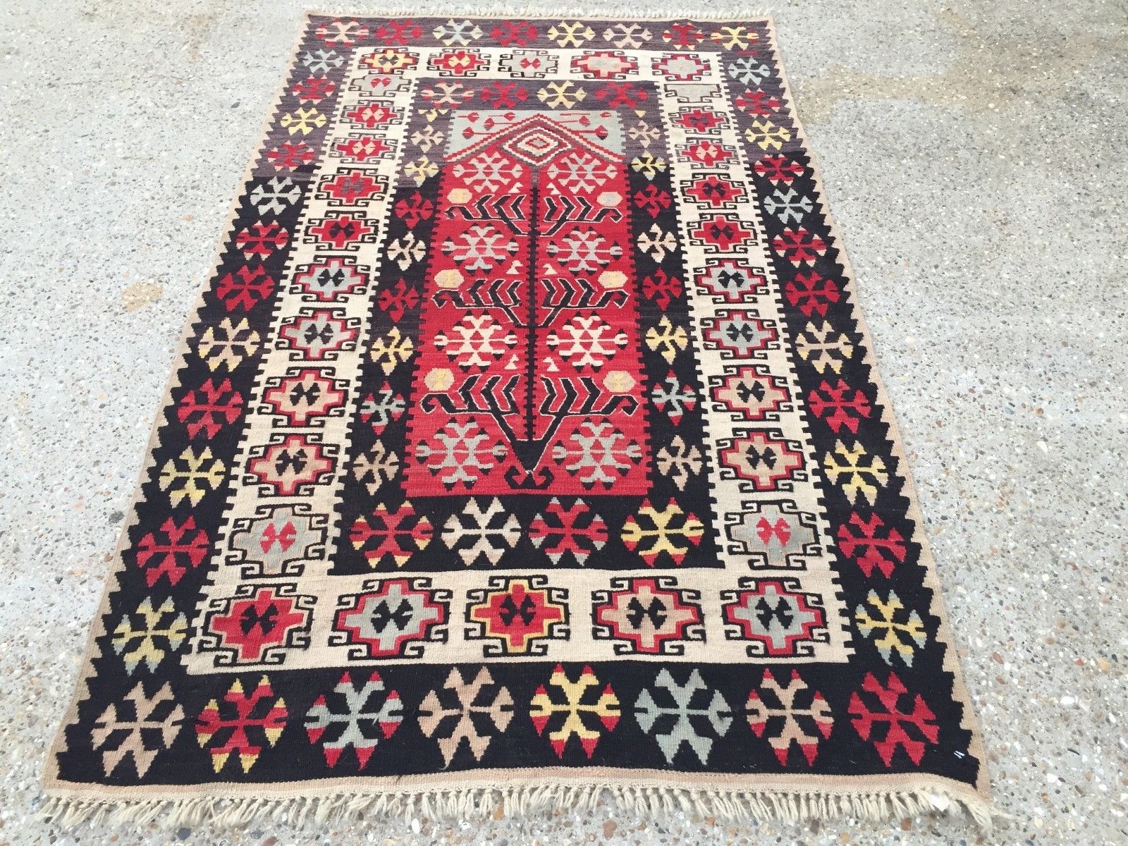 Antique Turkish Kilim Rug shabby vintage old wool country home Kelim 180x108cm Antiques:Carpets & Rugs kilimshop.myshopify.com