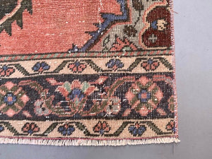 Distressed Turkish Runner 398x81 cm wool Vintage Tribal Rug