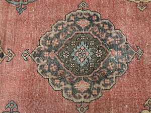 Distressed Turkish Runner 335x81 cm wool Vintage Tribal Rug