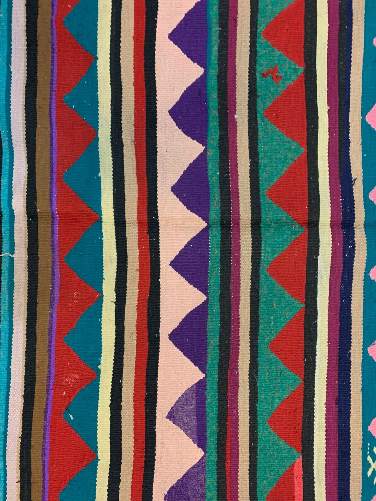 Colourful Vintage Turkish Kilim 290x123 cm Kelim Rug wool Large kilimshop.myshopify.com