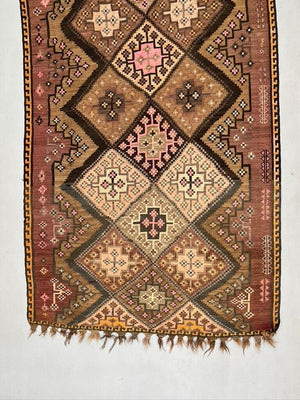 Vintage Turkish Kilim 503x165 cm Wool Kelim Rug Large