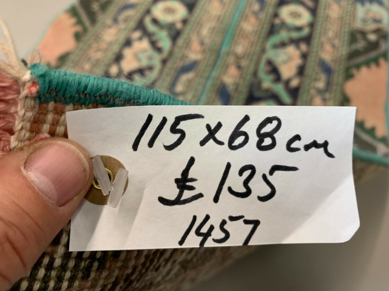 Distressed Turkish Rug 115x68 cm Vintage Shabby, Tribal Red, Green, Brown Small kilimshop.myshopify.com