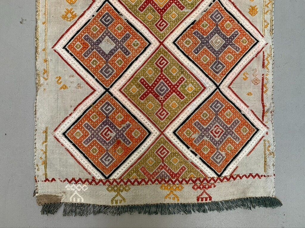 Vintage Turkish Mini Kilim 86x49 cm Wool Small Kelim Runner, shabby Chic